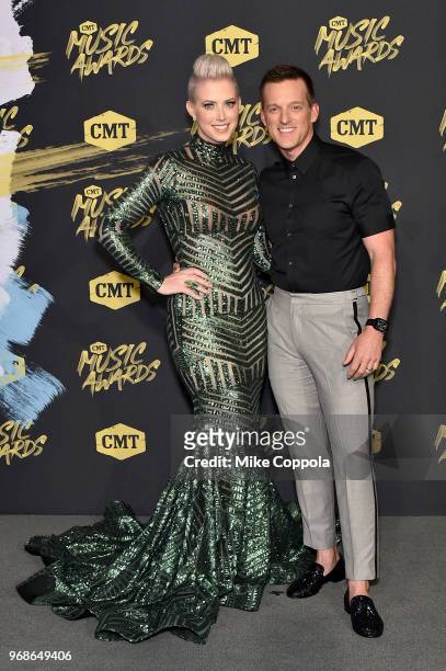 Shawna Thompson and Keifer Thompson of Thompson Square attend the 2018 CMT Music Awards at Bridgestone Arena on June 6, 2018 in Nashville, Tennessee.