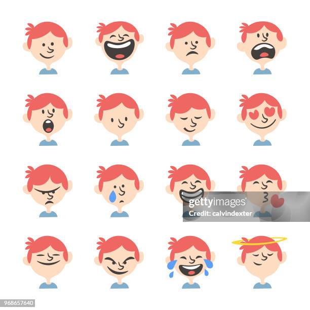 ilustrações de stock, clip art, desenhos animados e ícones de people avatars collection - rosto antropomórfico