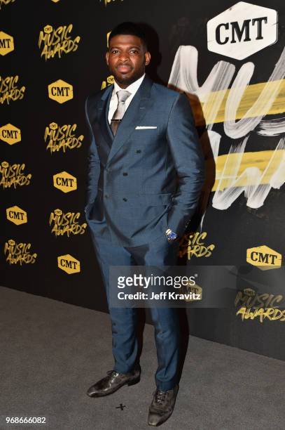 Subban attends the 2018 CMT Music Awards at Bridgestone Arena on June 6, 2018 in Nashville, Tennessee.