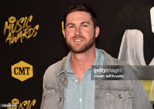 Riley Green attends the 2018 CMT Music Awards at Bridgestone Arena on June 6, 2018 in Nashville, Tennessee.