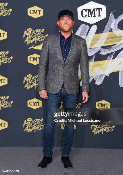 Cole Swindell attends the 2018 CMT Music Awards at Bridgestone Arena on June 6, 2018 in Nashville, Tennessee.