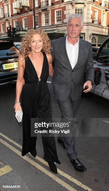 Kelly Hoppen and John Gardiner seen attending Royal Academy of Arts Summer Exhibition 2018 party on June 6, 2018 in London, England.