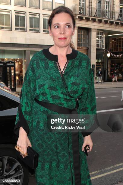 Olivia Colman seen attending Royal Academy of Arts Summer Exhibition 2018 party on June 6, 2018 in London, England.