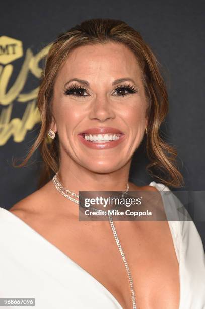 Mickie James attends the 2018 CMT Music Awards at Bridgestone Arena on June 6, 2018 in Nashville, Tennessee.