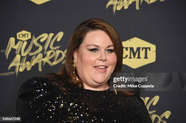 Chrissy Metz attends the 2018 CMT Music Awards at Bridgestone Arena on June 6, 2018 in Nashville, Tennessee.