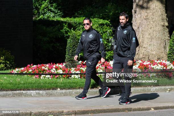 French fotball coach and former professional player Robert Pires arrives at Downing Street in central London for a reception hosted by Prime Minister...