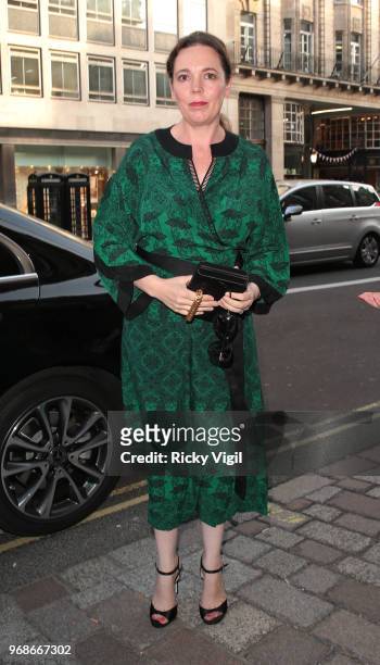 Olivia Colman seen attending Royal Academy of Arts Summer Exhibition 2018 party on June 6, 2018 in London, England.