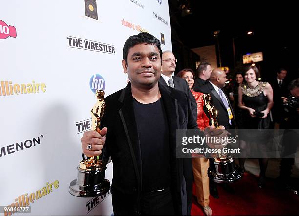 Composer A.R. Rahman attends the Official "Slumdog Millionaire" and "The Wrestler" Post Oscar Party at ONE Sunset on February 22, 2009 in West...