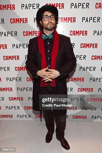 Sean Lennon arrives at the Camper Madison Avenue Flagship launch party on February 13, 2010 in New York City.