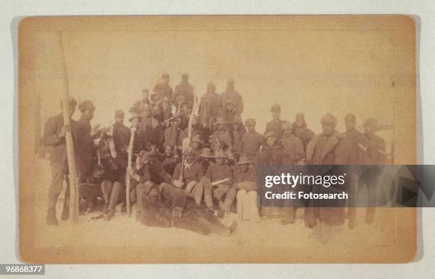 Buffalo Soldiers Of The 25th Infantry Regiment circa 1890. .