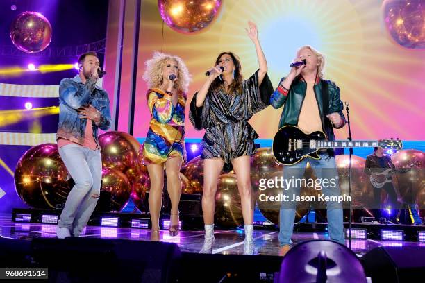 Little Big Town performs onstage at the 2018 CMT Music Awards at Bridgestone Arena on June 6, 2018 in Nashville, Tennessee.