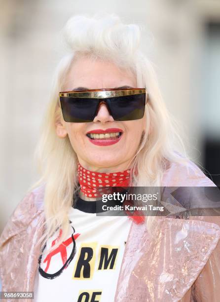 Pam Hogg attends the Royal Academy of Arts Summer Exhibition Preview Party at Burlington House on June 6, 2018 in London, England.