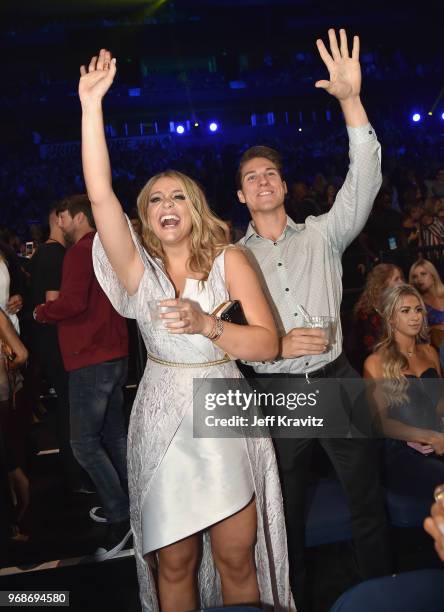 Lauren Alaina and Alex Hopkins attend the 2018 CMT Music Awards at Bridgestone Arena on June 6, 2018 in Nashville, Tennessee.