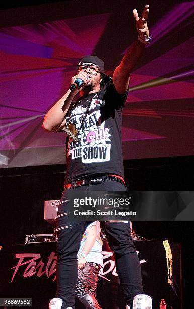 SkyBlu of LMFAO performs at the Jerome Schottenstein Center on February 16, 2010 in Columbus, Ohio.