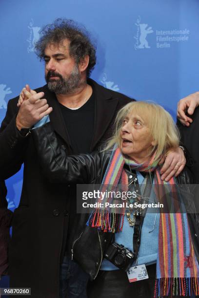 Director Gustave de Kervern and photographer Erika Rabau attend the 'Mammuth' Photocall during day nine of the 60th Berlin International Film...