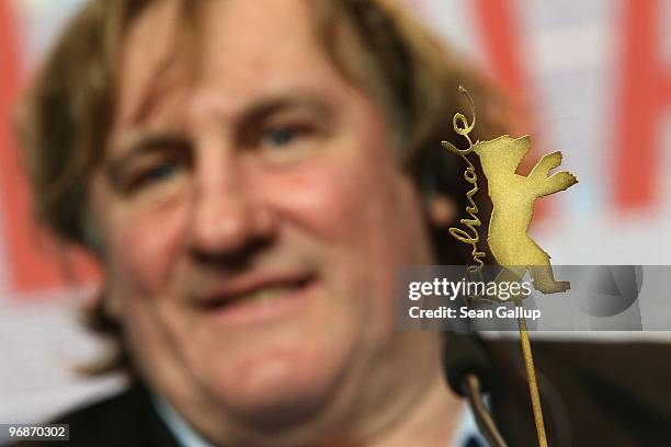 Actor Gerard Depardieu attends the 'Mammuth' Press Conference during day nine of the 60th Berlin International Film Festival at the Grand Hyatt Hotel...