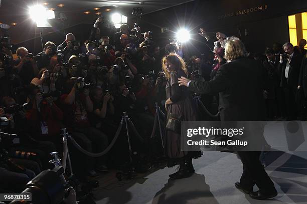 Actress Yolande Moreau attends the 'Mammuth' Photocall during day nine of the 60th Berlin International Film Festival at the Grand Hyatt Hotel on...