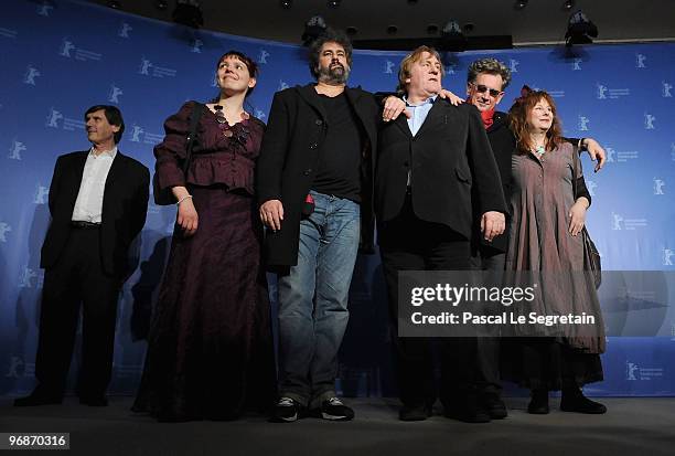 Producer Jean-Pierre Guerin, actress Miss Ming, director Gustave de Kervern actor Gerard Depardieu, director Benoit Delepine and actress Yolande...