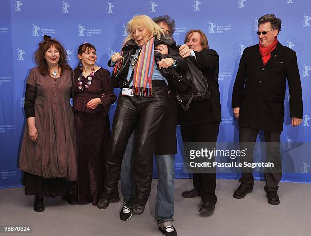 Actress Yolande Moreau, actress Miss Ming, director Gustave de Kervern , photographer Erika Rabau, actor Gerard Depardieu and director Benoit...