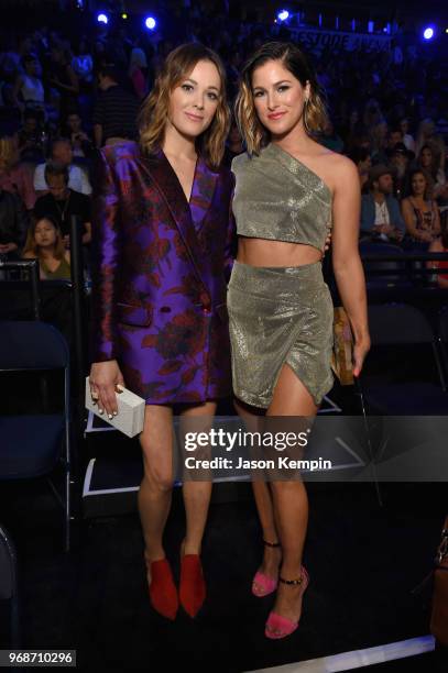 Jillian Jacqueline and Cassadee Pope attend the 2018 CMT Music Awards at Bridgestone Arena on June 6, 2018 in Nashville, Tennessee.