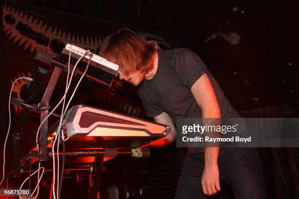 February 14: Keyboard player James Baney of The Devil Wears Prada performs at the House Of Blues in Chicago, Illinois on February 14, 2010.