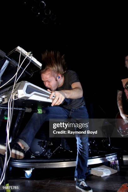 February 14: Keyboard player James Baney of The Devil Wears Prada performs at the House Of Blues in Chicago, Illinois on February 14, 2010.