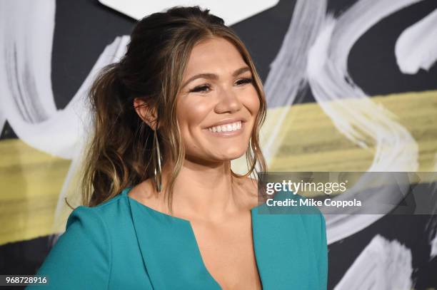 Recording artist Abby Anderson attends the 2018 CMT Music Awards at Bridgestone Arena on June 6, 2018 in Nashville, Tennessee.