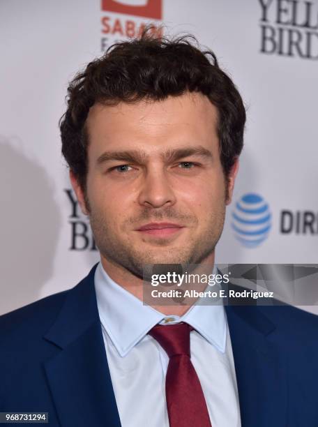 Actor Alden Ehrenreich attends Saban Films' And DirecTV's Special Screening Of "Yellow Birds" at The London Screening Room on June 6, 2018 in West...