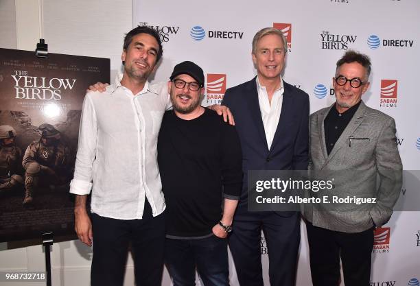 Director Alexandre Moors, producers Courtney Soloman, Jeff Sharp and Mark Canton attend Saban Films' And DirecTV's Special Screening Of "Yellow...