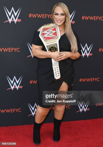 Nia Jax attends WWE's First-Ever Emmy "For Your Consideration" Event at Saban Media Center on June 6, 2018 in North Hollywood, California.