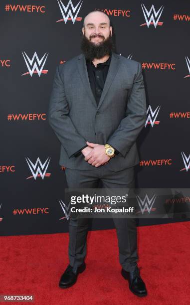Braun Strowman attends WWE's First-Ever Emmy "For Your Consideration" Event at Saban Media Center on June 6, 2018 in North Hollywood, California.