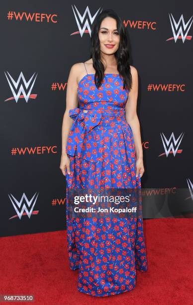 Brie Bella attends WWE's First-Ever Emmy "For Your Consideration" Event at Saban Media Center on June 6, 2018 in North Hollywood, California.