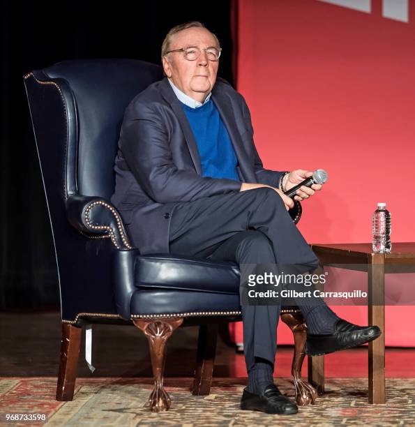 Author James Patterson speaks on stage during a discussion of his new book co-written with the 42nd U.S. President Bill Clinton 'The President Is...