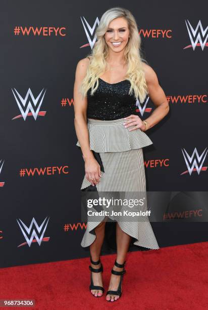 Charlotte Flair attends WWE's First-Ever Emmy "For Your Consideration" Event at Saban Media Center on June 6, 2018 in North Hollywood, California.