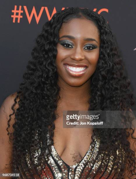 Naomi attends WWE's First-Ever Emmy "For Your Consideration" Event at Saban Media Center on June 6, 2018 in North Hollywood, California.