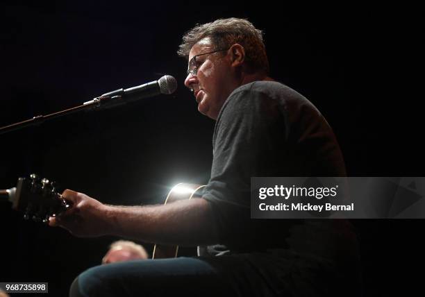 Singer/songwriter Vince Gill performs during CMA Songwriters Series Featuring Mary Chapin Carpenter, Vince Gill, Mac McAnally and Don Schlitz at CMA...