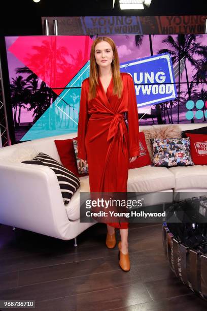 Zoey Deutch visits the Young Hollywood Studio on June 6, 2017 in Los Angeles, California.