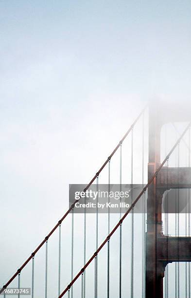 bridge in fog - ken ilio bildbanksfoton och bilder