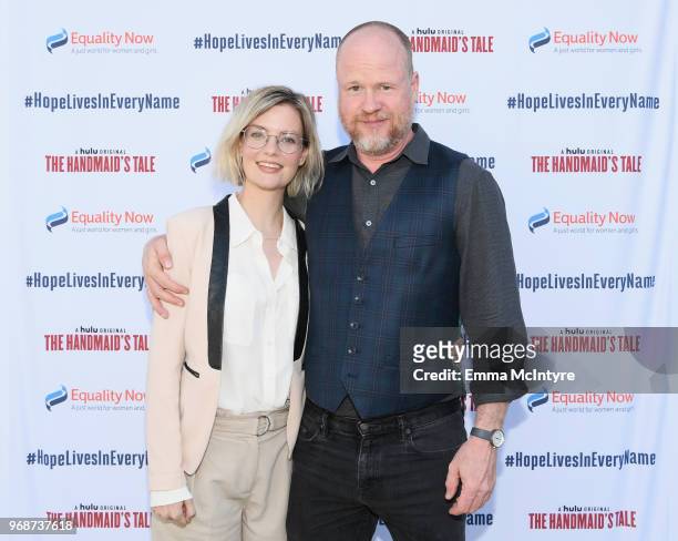 Siobhan Thompson and Joss Whedon attend the "Hope Lives in Every Name," a celebration with Equality Now and Hulu's "The Handmaid's Tale", hosted by...