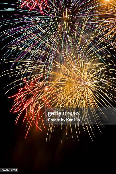 fireworks bouquet - ken ilio stock pictures, royalty-free photos & images