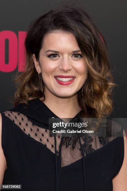 Priscilla Faia arrives for the premiere of AT&T Audience Network's "Condor" at NeueHouse Hollywood on June 6, 2018 in Los Angeles, California.