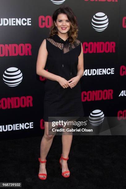 Priscilla Faia arrives for the premiere of AT&T Audience Network's "Condor" at NeueHouse Hollywood on June 6, 2018 in Los Angeles, California.