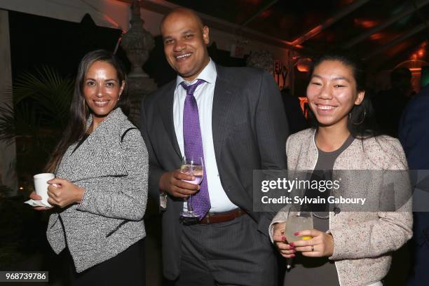 Christine Gonzalez, Carl Hunt and Alison Kaplon attend the Museum of the City of New York Chairman's Leadership Award Dinner on June 6, 2018 in New...