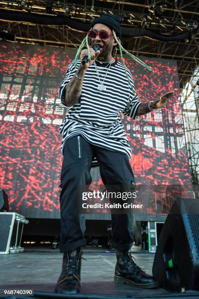 Ty Dolla $ign performs to a sold out crowd at The Lawn at White River State Park on June 6, 2018 in Indianapolis, Indiana.