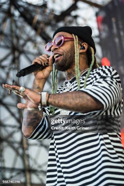 Ty Dolla $ign performs to a sold out crowd at The Lawn at White River State Park on June 6, 2018 in Indianapolis, Indiana.