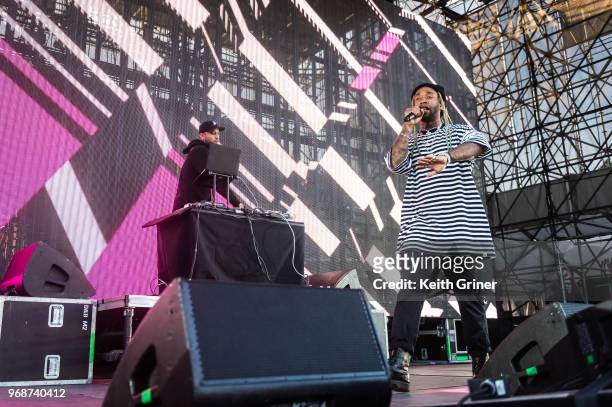 Ty Dolla $ign performs to a sold out crowd at The Lawn at White River State Park on June 6, 2018 in Indianapolis, Indiana.