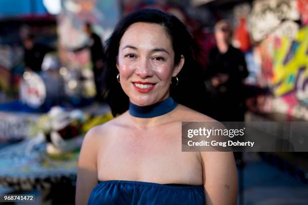 Amanda Fairey attends the adidas x Shepard Fairey Footwear Release on June 6, 2018 in Los Angeles, California.