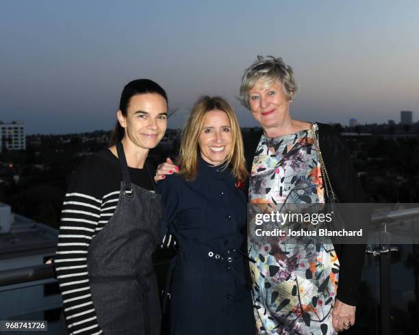 Suzanne Goin, Caroline Styne and Yvon Ros attend Caruso's 8500 and James Beard Foundation Host a Special Evening Honoring Caroline Styne, Recipient...