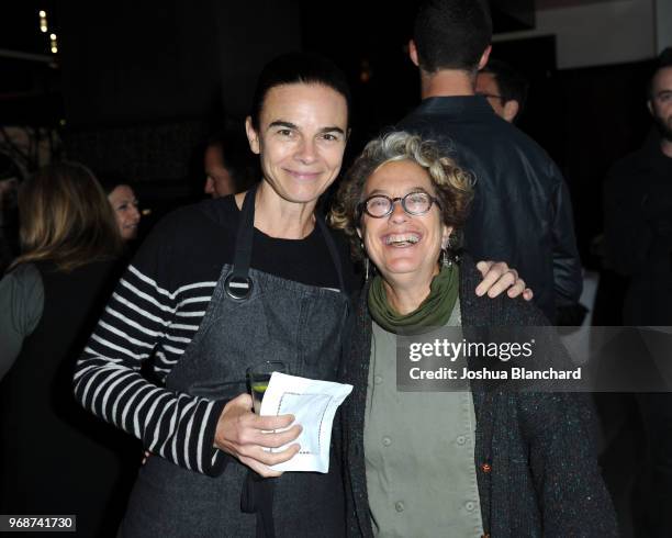 Suzanne Goin and Susan Feniger attend Caruso's 8500 and James Beard Foundation Host a Special Evening Honoring Caroline Styne, Recipient of the...