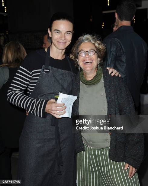 Suzanne Goin and Susan Feniger attend Caruso's 8500 and James Beard Foundation Host a Special Evening Honoring Caroline Styne, Recipient of the...